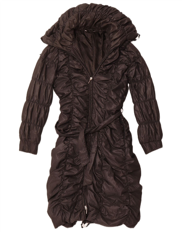 Женское стеганое пальто Stefanel IT 42 Medium Black Polyester