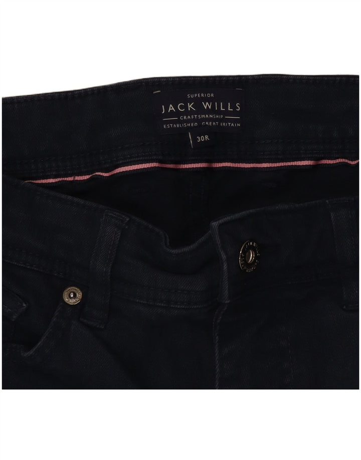 Женские джинсовые шорты узкого кроя Jack Wills W30, средние, темно-синие, хлопок