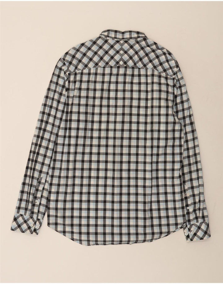 Мужская рубашка стандартного кроя Timberland, большая синяя клетка, хлопковая