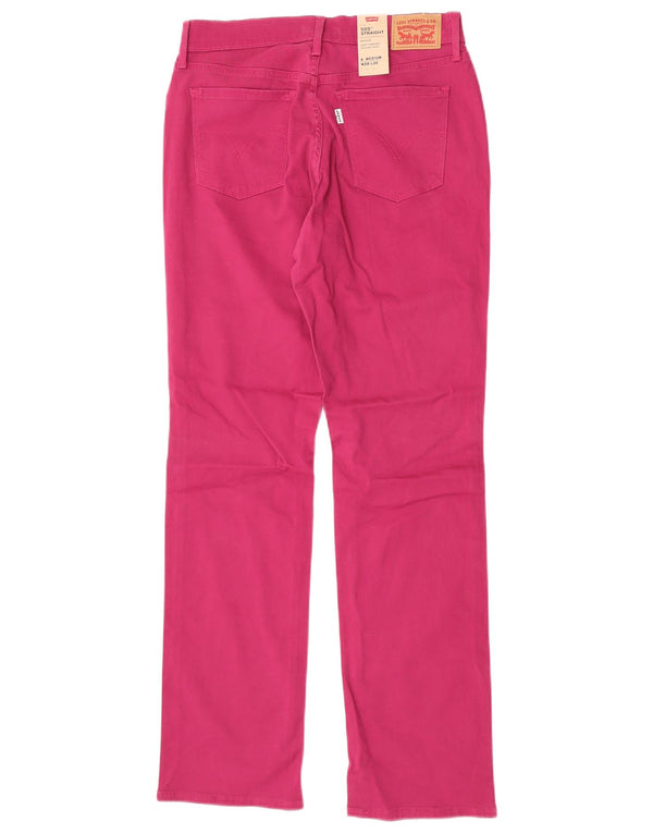 Женские прямые джинсы Levi's 505 со средней посадкой, США 6, средний размер W28 L32, розовый хлопок