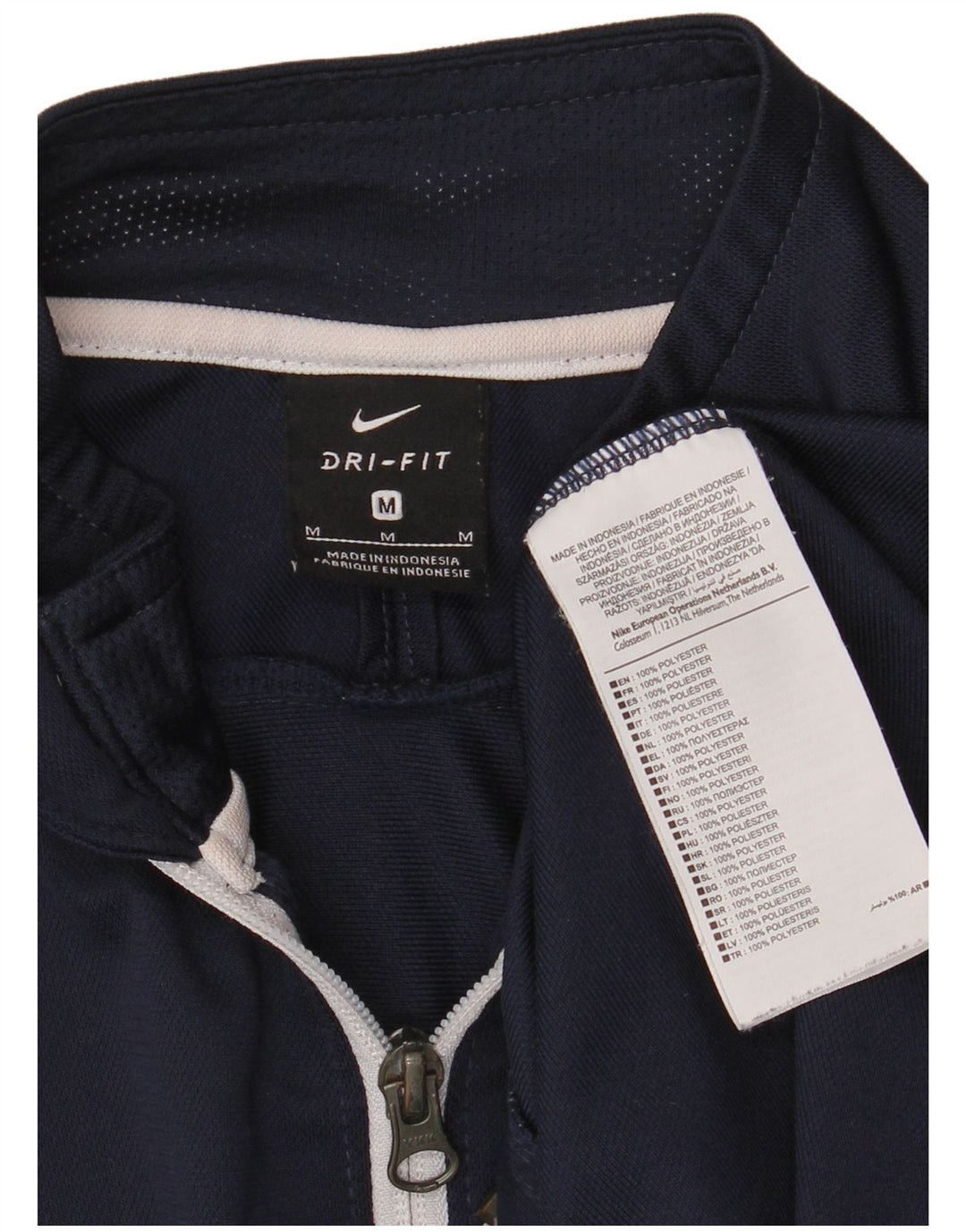 Мужская спортивная куртка Nike Dri Fit, средний темно-синий полиэстер