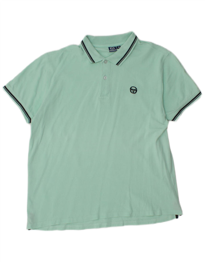 Мужская рубашка-поло Sergio Tacchini среднего зеленого цвета