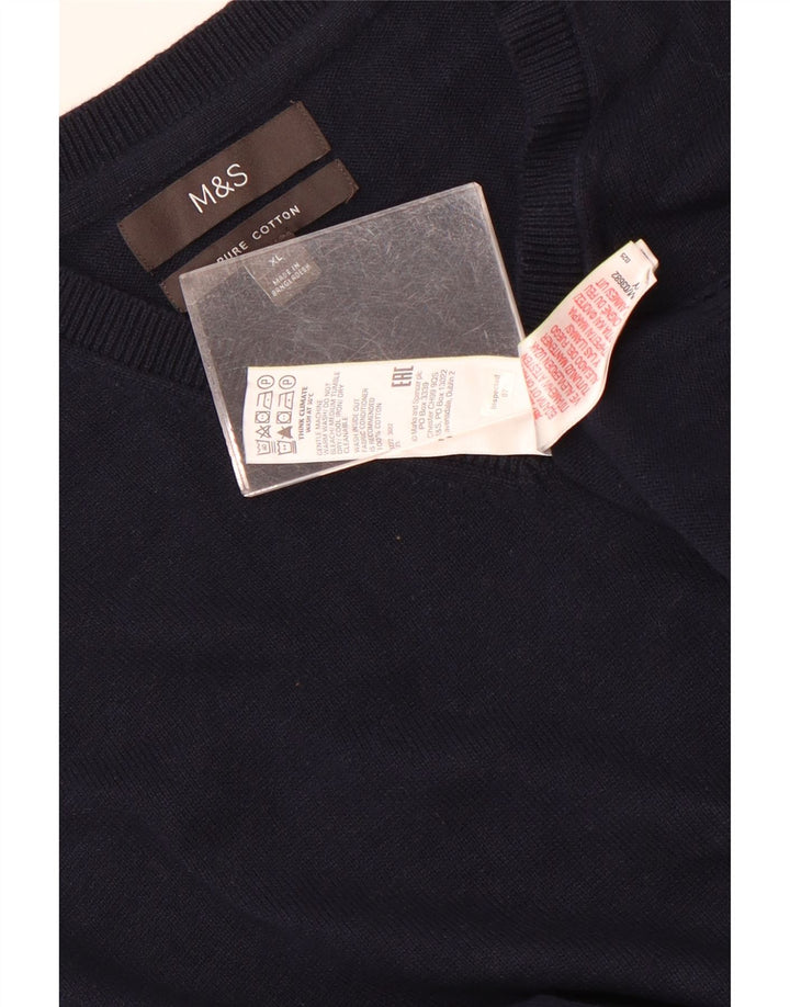 Мужская майка Marks & Spencer, XL, темно-синий, хлопок