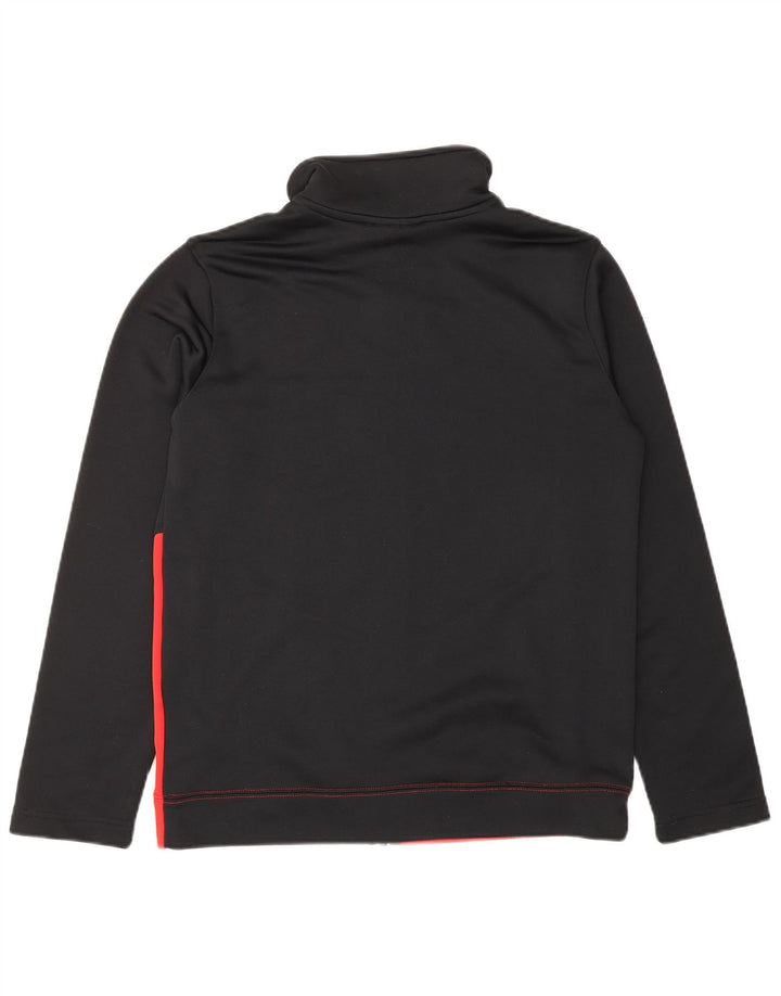 NIKE Boys Tracksuit Top Jacket 13-14 Years XL Black Colourblock Polyester