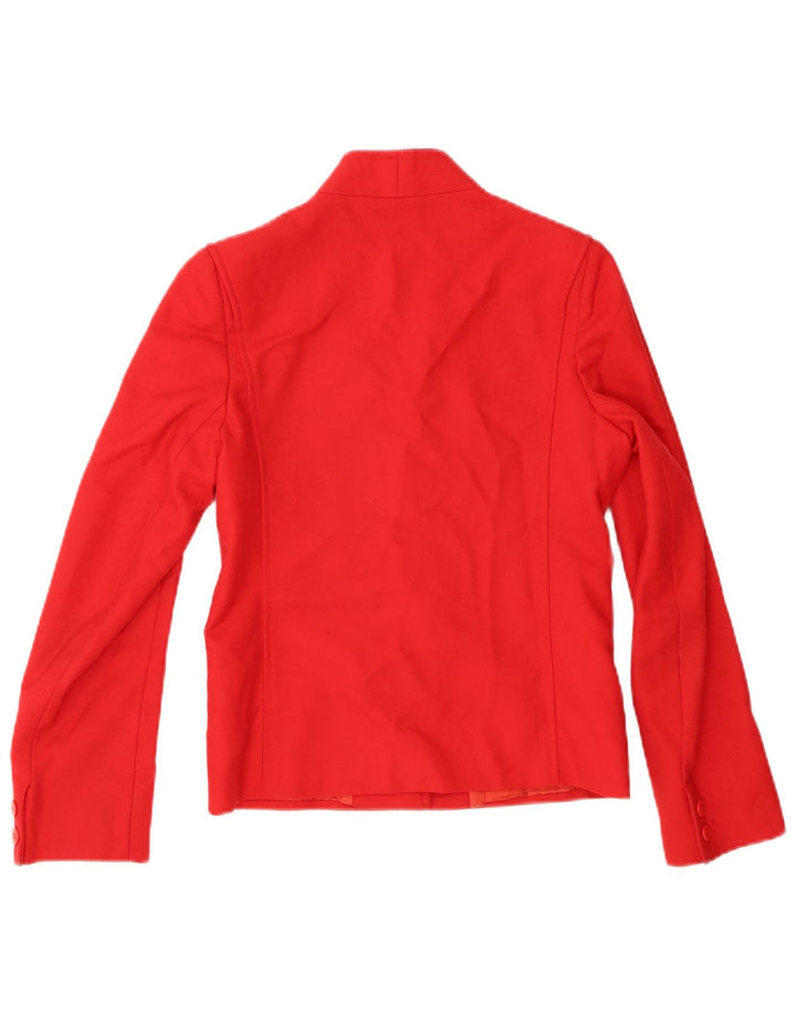 PRIVATE Womens 2 Button Blazer Jacket UK 10 Small Red New Wool