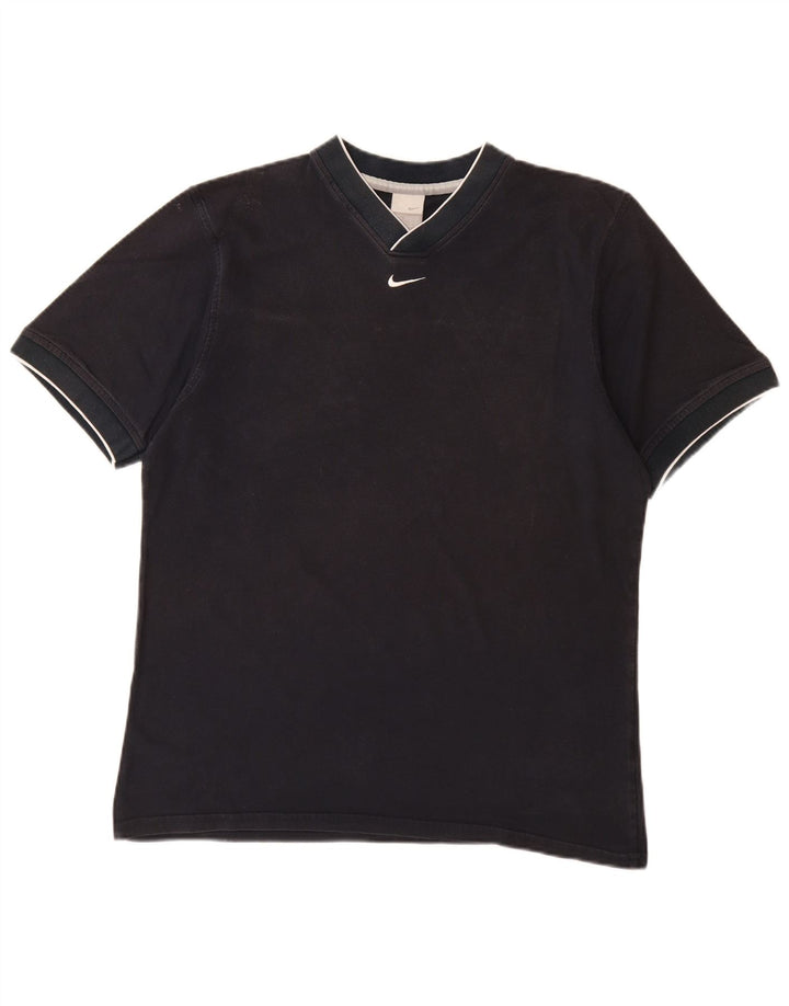 Мужская футболка NIKE UK 42/44, большая, темно-синяя, хлопковая