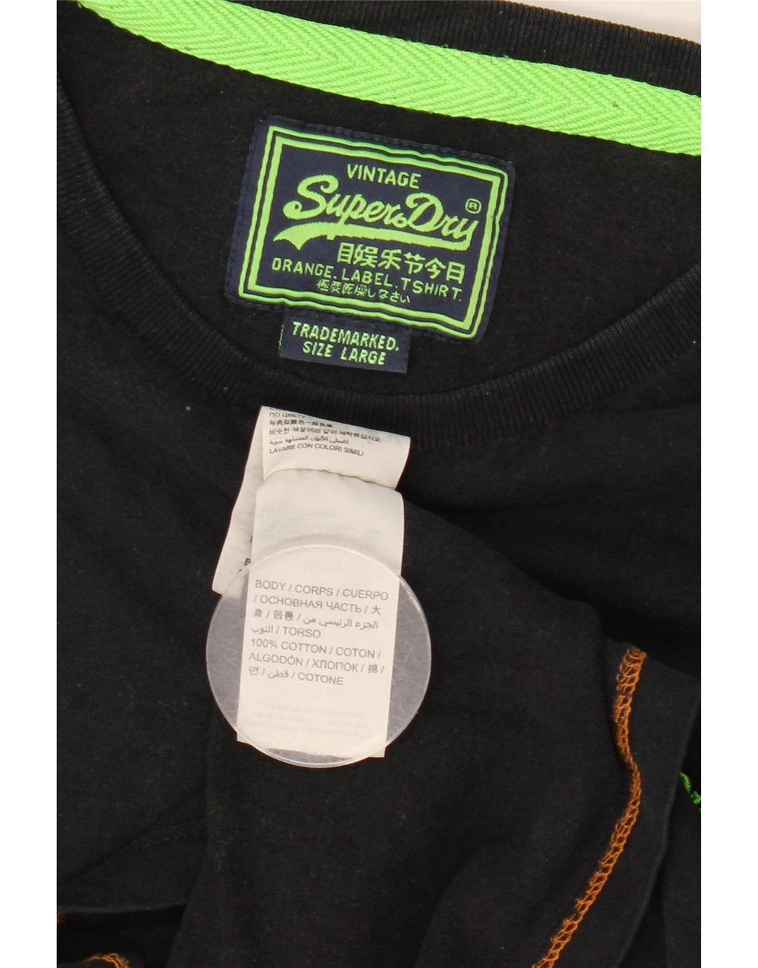 Мужская футболка Superdry, большой черный хлопок