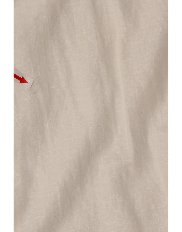 Мужская рубашка с коротким рукавом TED BAKER, размер 5 XL, белая льняная ткань