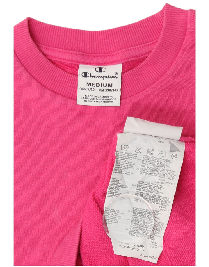 Свитшот с рисунком для девочек Champion, 9–10 лет, хлопковый средний цвет, розовый цвет