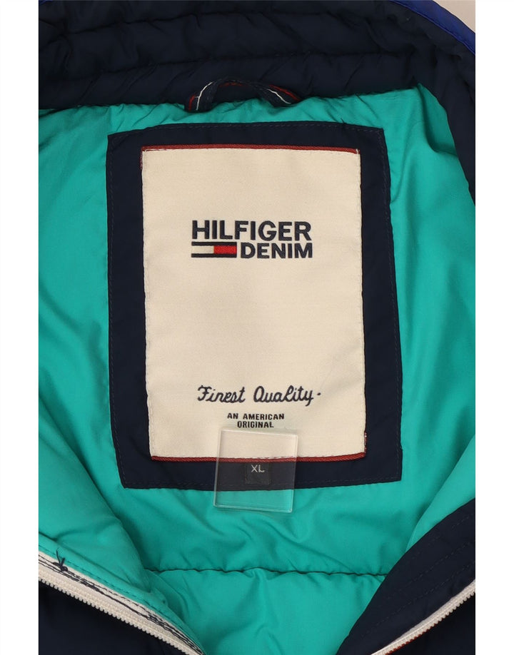 Мужская стеганая куртка Tommy Hilfiger UK 42 XL темно-синяя, полиэстер