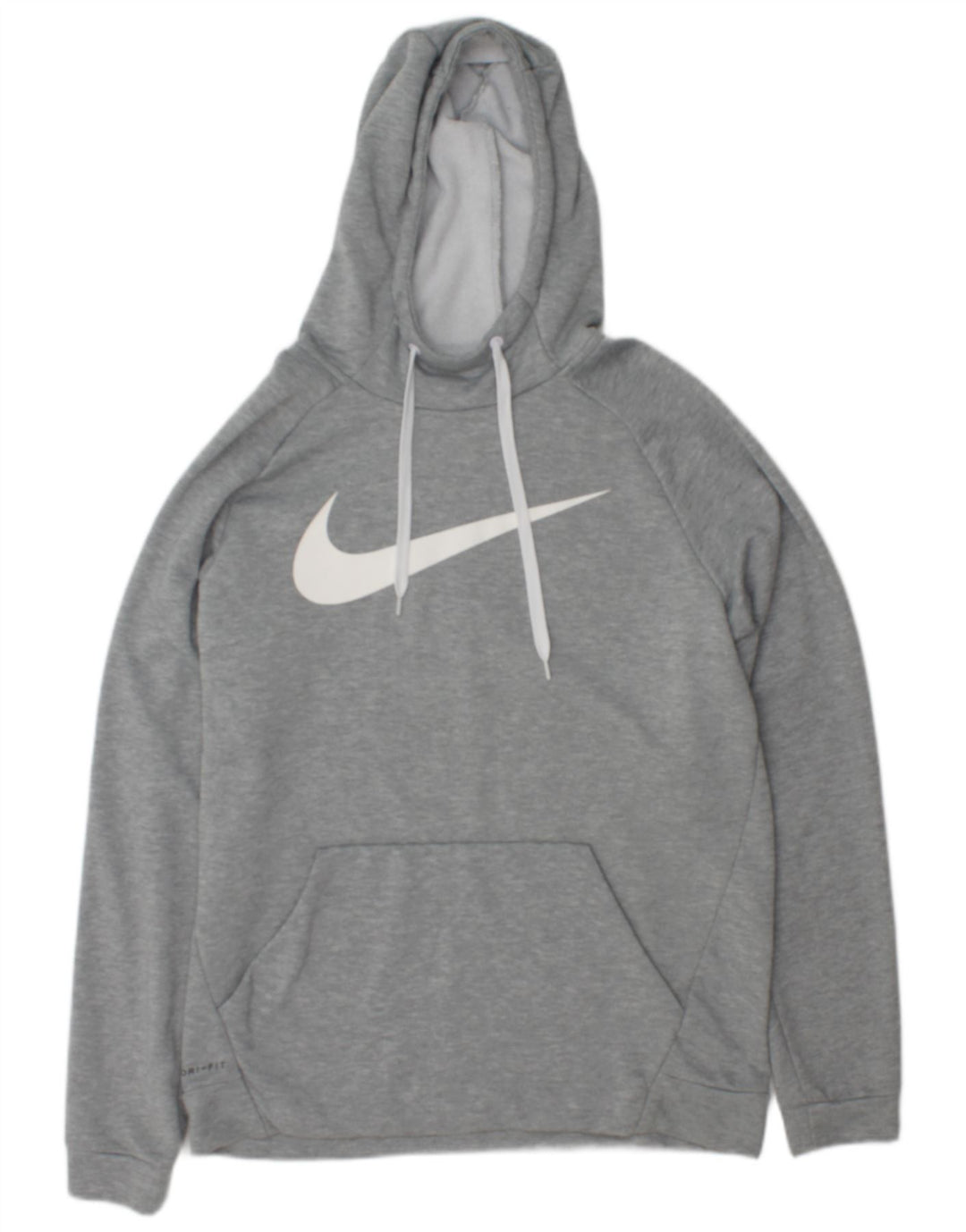 Мужской джемпер с капюшоном Nike Dri Fit с рисунком, большой серый полиэстер с крапинками