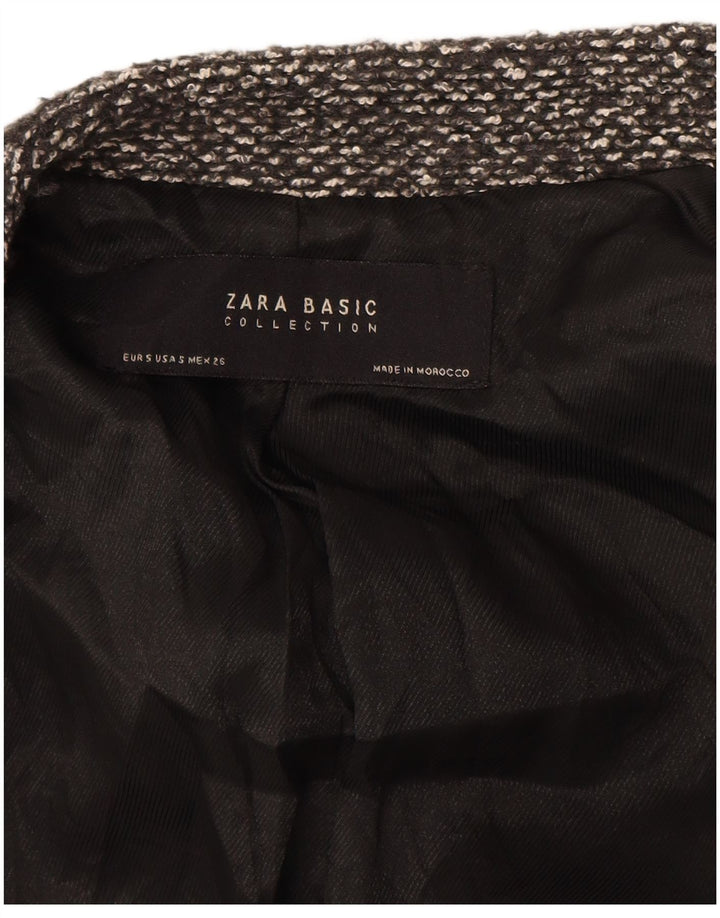 Женский открытый пиджак ZARA UK 10, маленький серый