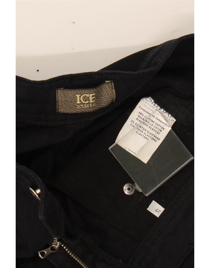 ICEBERG Womens Straight Jeans W27 L34 Black Cotton Vintage Iceberg and Second-Hand Iceberg from Messina Hembry 