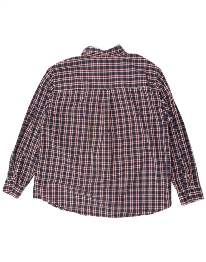 Мужская рубашка Chaps Easy Care 2XL, темно-синяя клетка, хлопок