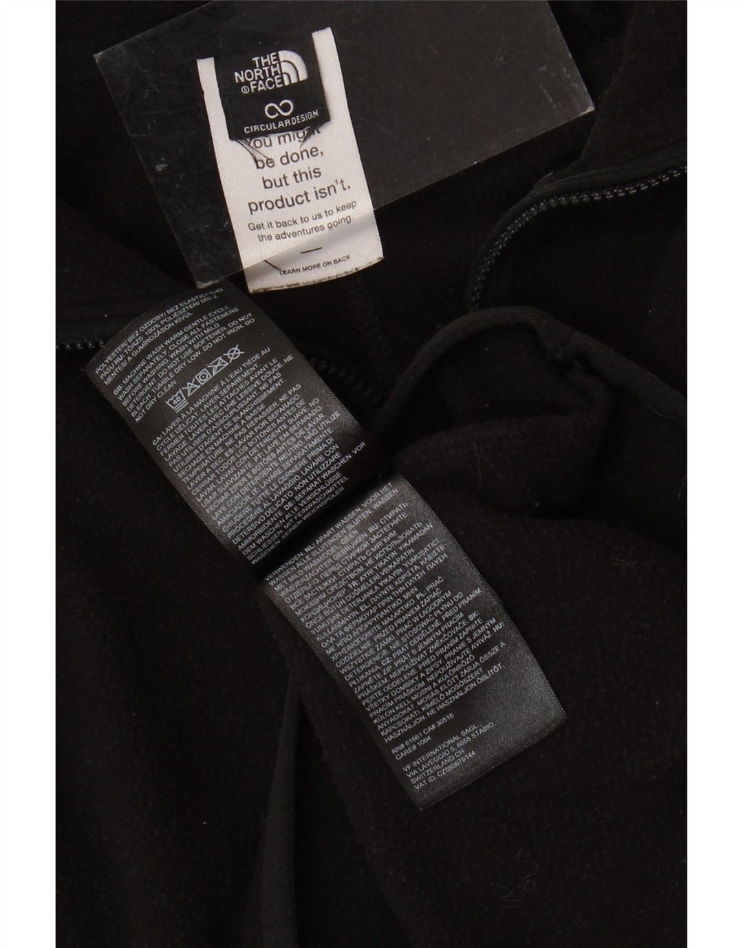 THE NORTH FACE Флисовый джемпер с воротником на молнии для девочек 12–13 лет, черный полиэстер