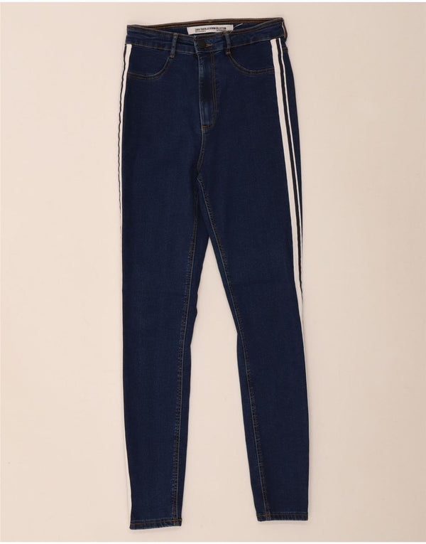 Женские джинсы скинни Zara Trafaluc EU 38 XS W28 L28, хлопок в синюю полоску