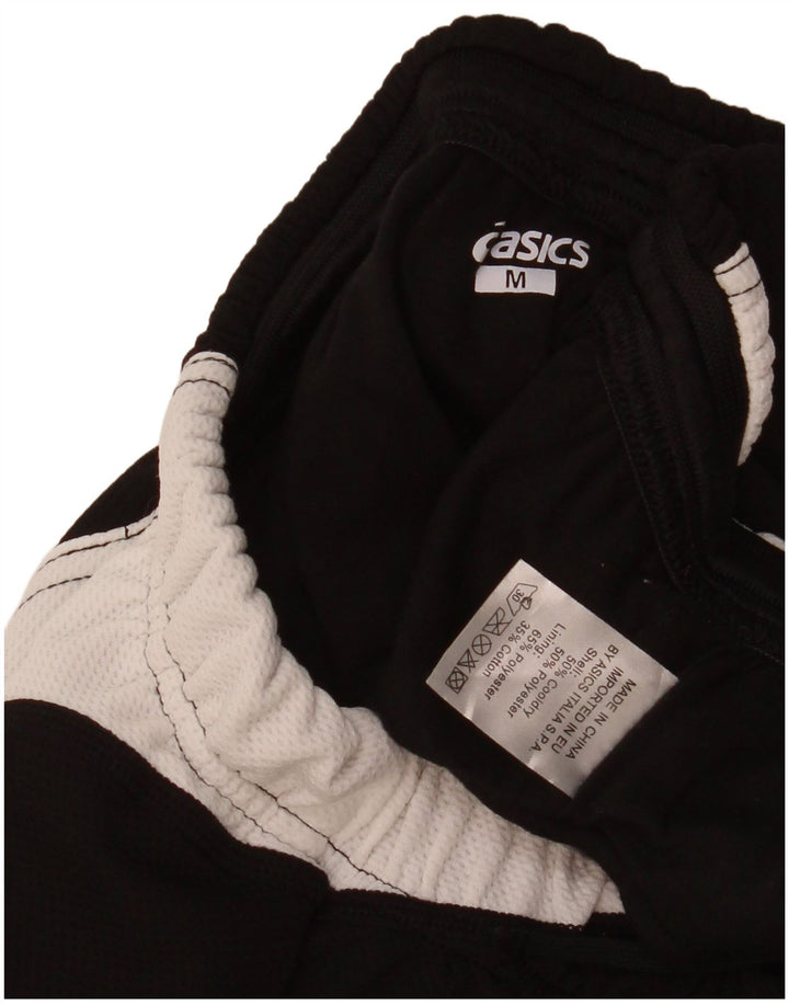 Женские спортивные шорты с рисунком Asics UK 12, средние черные, полиэстер с цветными блоками