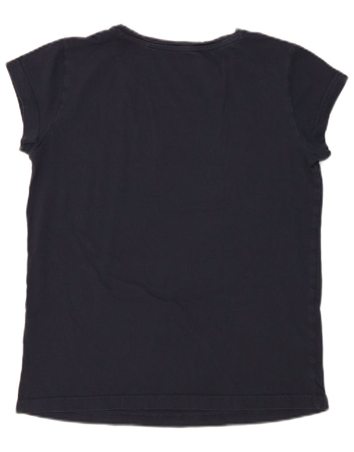 Женская футболка с рисунком MUSTANG Top UK 10, маленькая, темно-синяя, хлопок