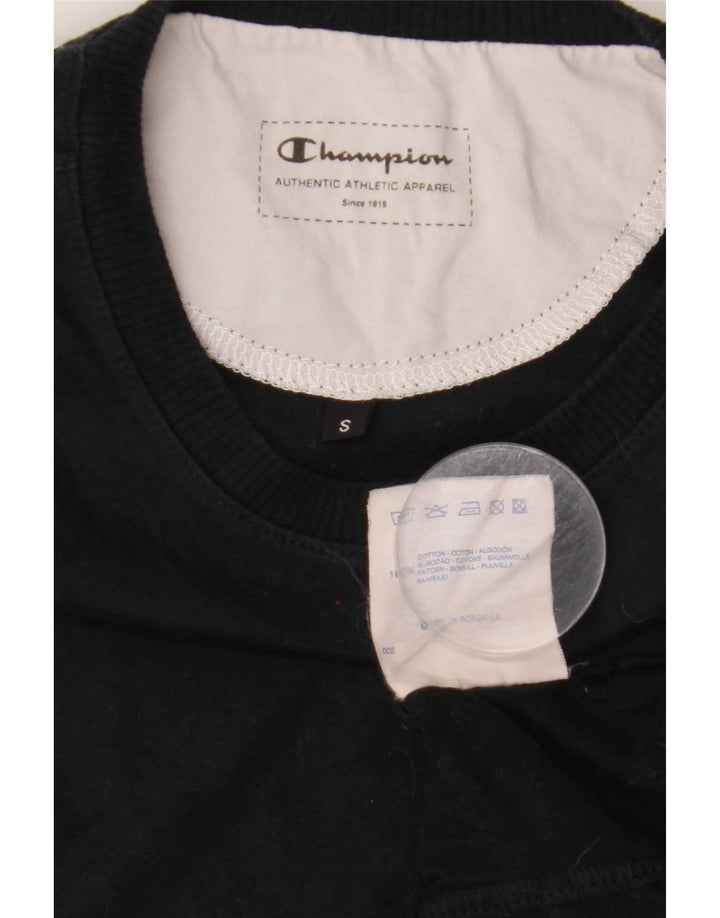 Женская футболка CHAMPION Top UK 10, маленькая, темно-синяя, хлопок