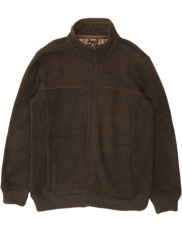 MARKS & SPENCER Mens Bomber Jacket UK 42 XL Brown Polyester Vintage Marks & Spencer and Second-Hand Marks & Spencer from Messina Hembry 