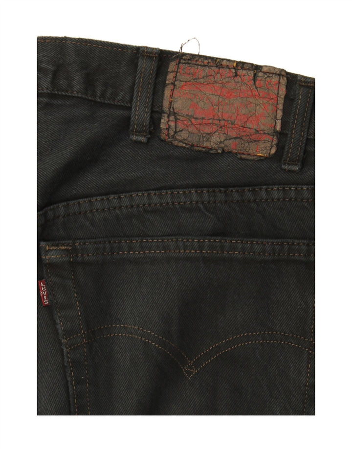 Женские потертые узкие джинсы Levi's W38 L30 черные