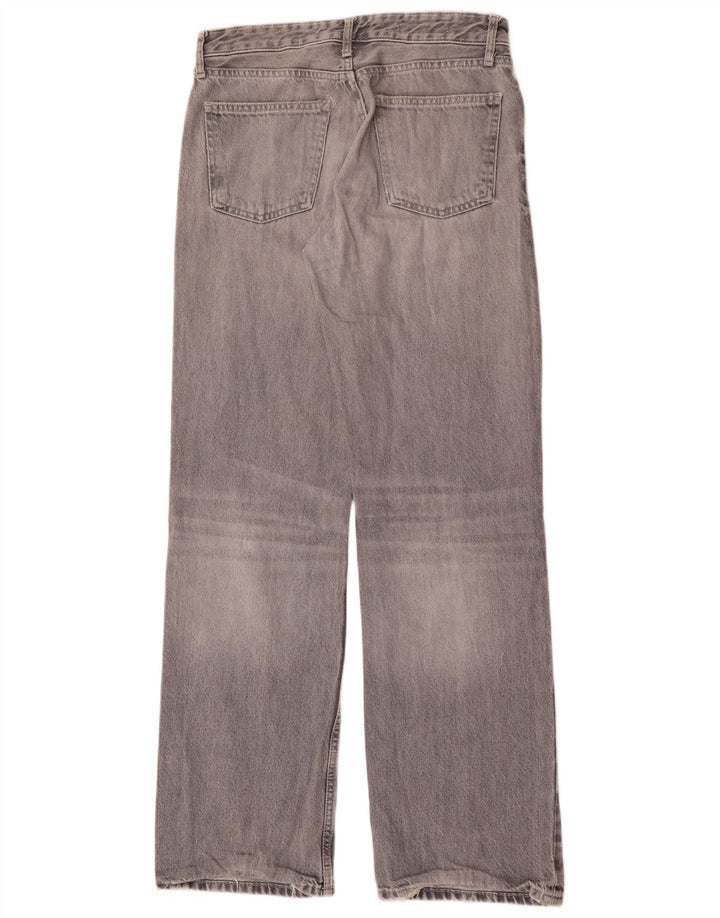 Женские прямые джинсы Zara EU 38, маленькие W28 L34, серый хлопок