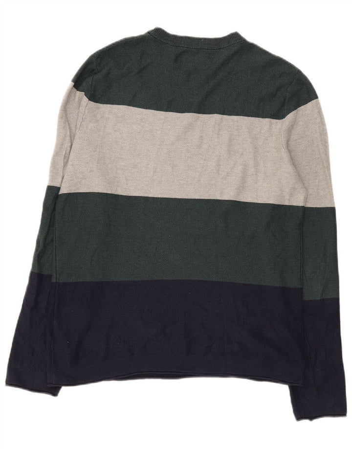 Мужской топ Jack & Jones из хлопка с длинными рукавами и большой разноцветной полоской