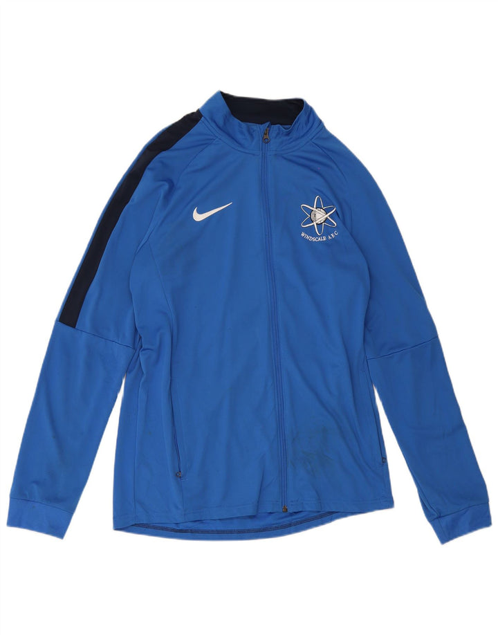 Мужская спортивная куртка Nike Dri Fit, большая синяя полиэстер с цветными блоками