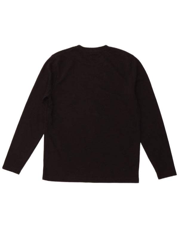 Мужской топ с длинным рукавом HOLLISTER, средний черный