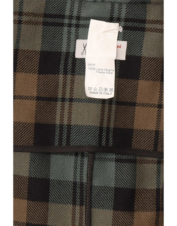 Alberto Biani Женское двубортное пальто IT 42 Medium Green Plaid
