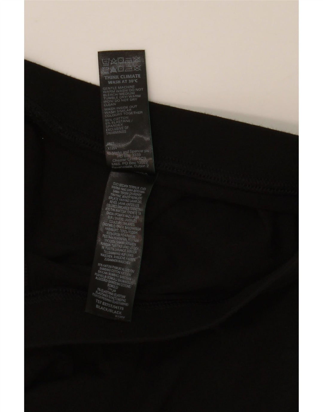 Женские леггинсы Marks & Spencer UK 14, большие черные хлопковые