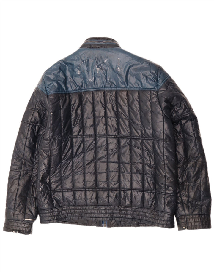 Мужская стеганая куртка Calvin Klein Jeans UK 44 2XL Темно-синий с цветными блоками