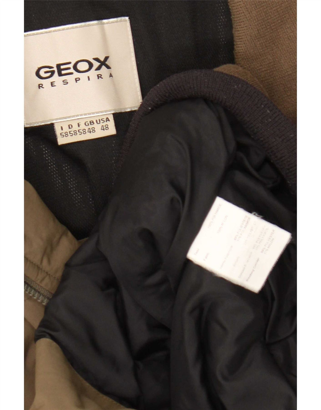 Мужская куртка-бомбер Geox Respira UK 48 4XL Коричневый нейлон