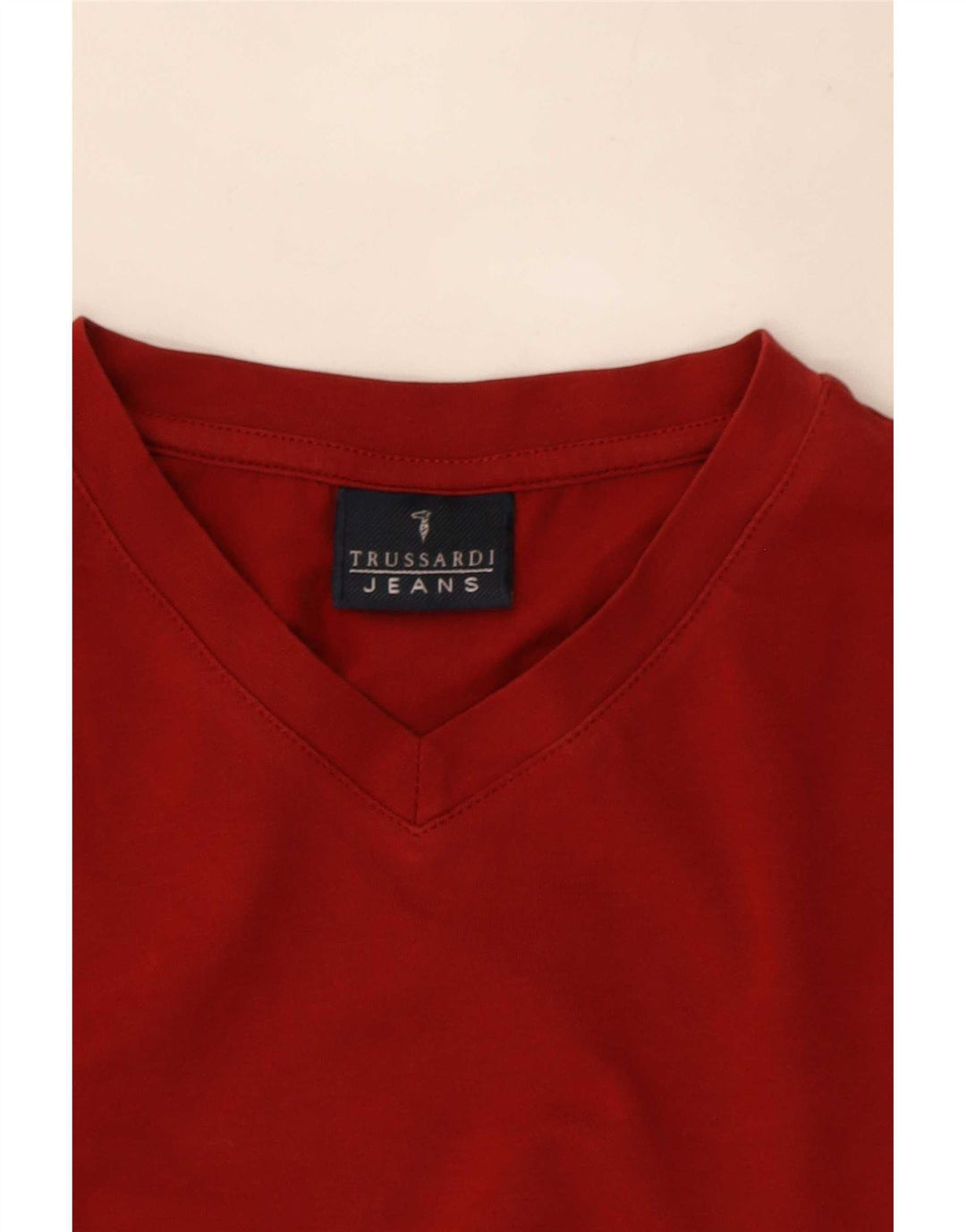 Мужская футболка Trussardi Jeans среднего красного цвета