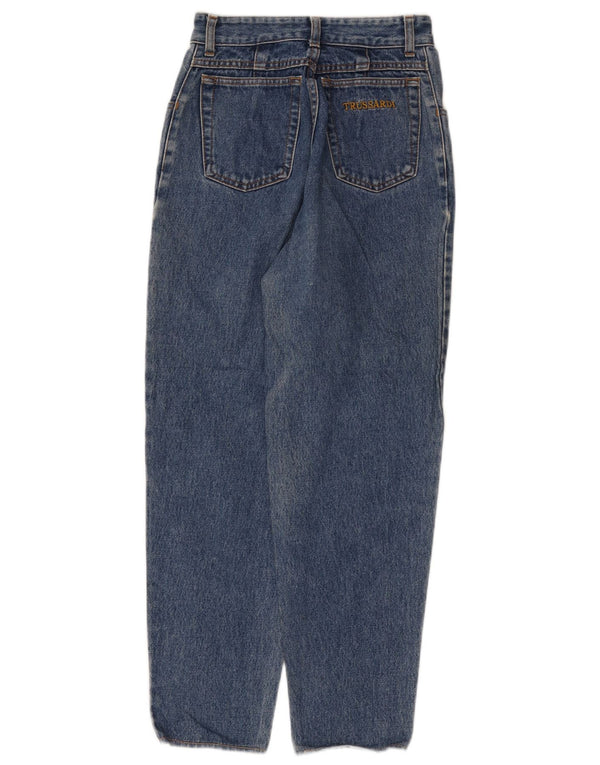 Женские зауженные джинсы Trussardi с высокой талией IT 42 Medium W28 L28 Синий хлопок