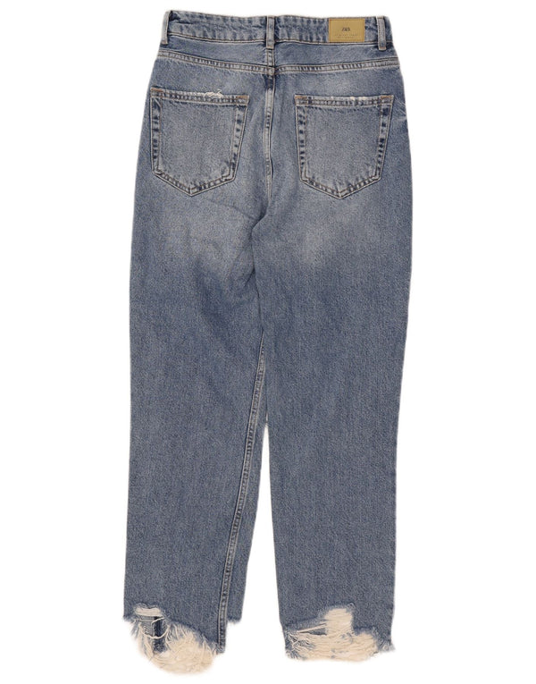 Женские прямые джинсы Zara EU 36 XS W26 L26 синие