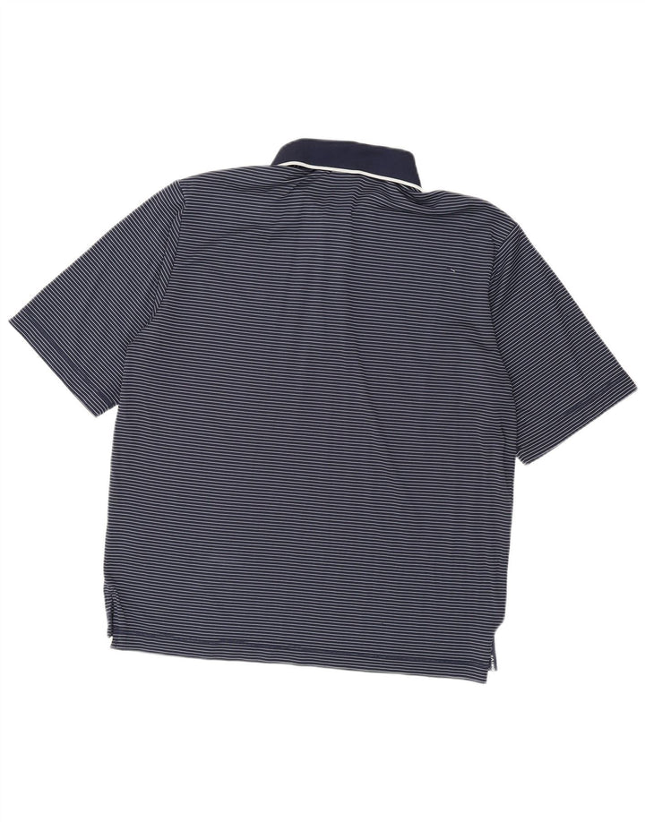 Мужская рубашка-поло Chervo IT 48 Medium Navy Blue в тонкую полоску Полиамид