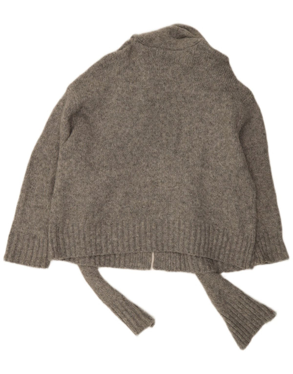 Женский свободный кардиган с завязкой спереди Zara UK 16, большой серый нейлон