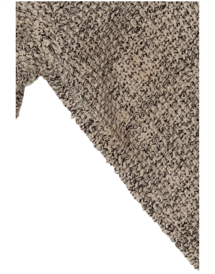 Женский открытый кардиган Zara UK 14, средний серый в крапинку