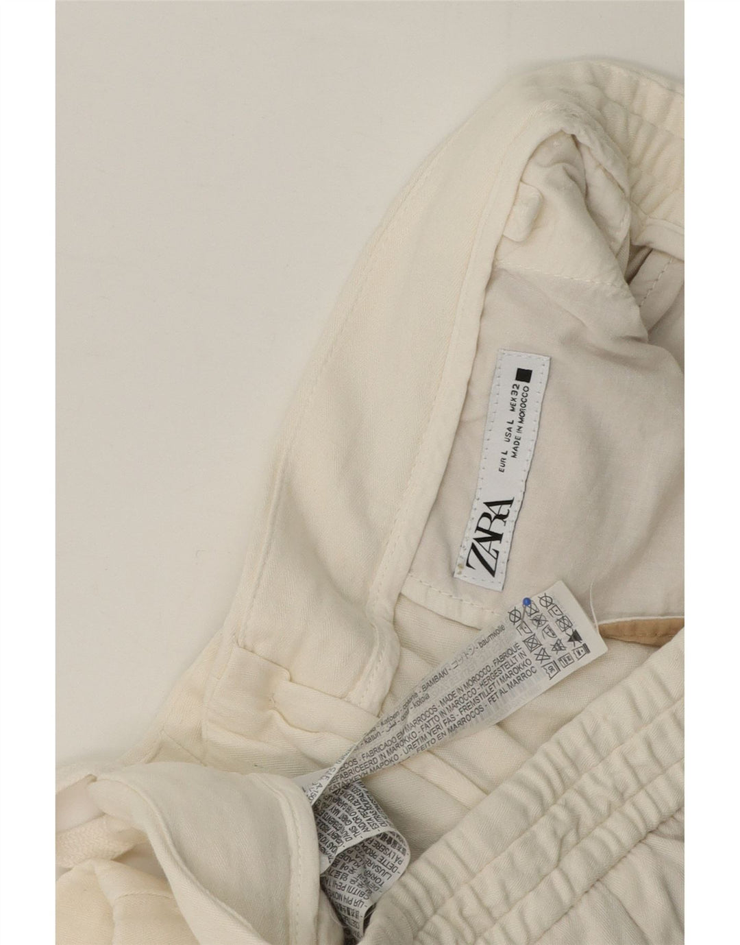Мужские шорты чинос Zara, большие размеры, W32, белый хлопок