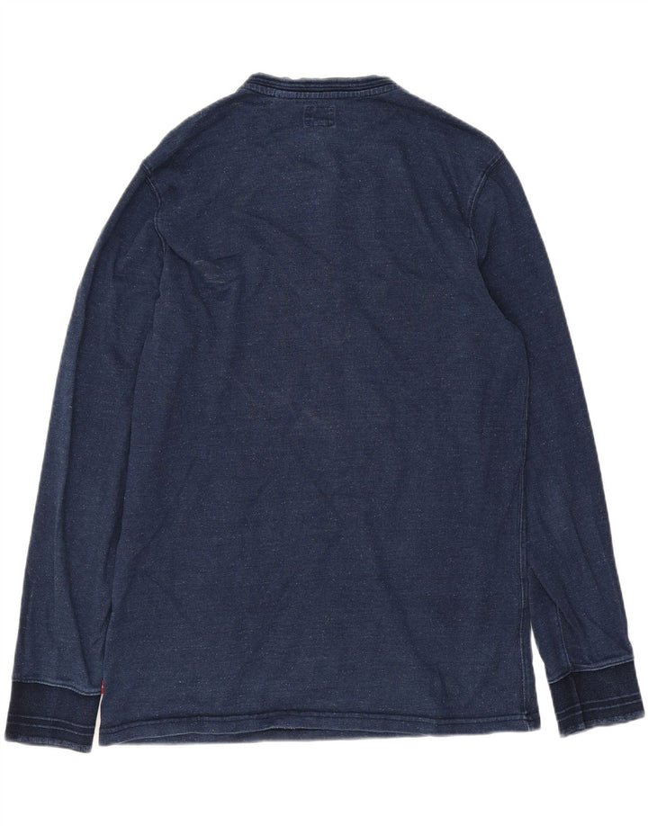 Мужской топ Levi's с длинным рукавом, большой размер, темно-синий, хлопок