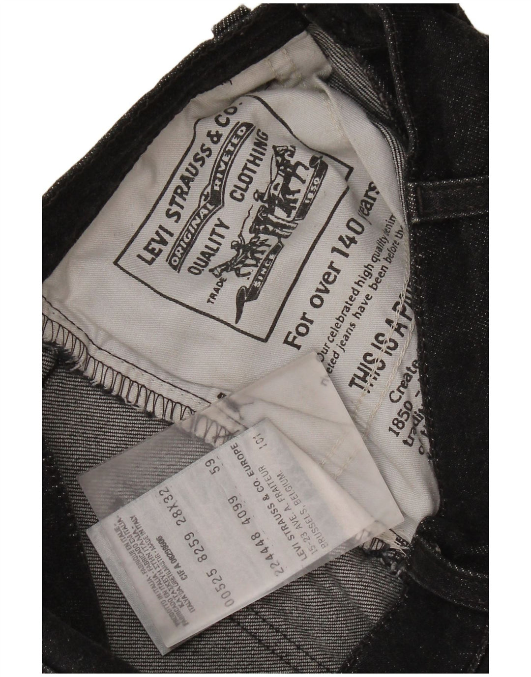 Женские джинсовые шорты LEVI'S 525 W28, средние черные, хлопок