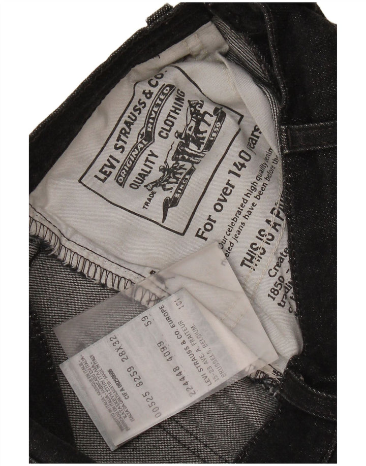 Женские джинсовые шорты LEVI'S 525 W28, средние черные, хлопок