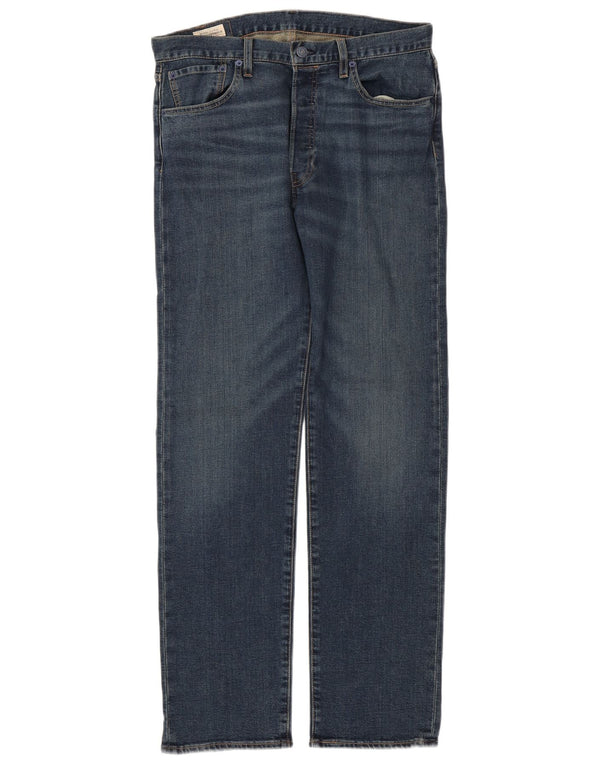 Мужские прямые джинсы LEVI'S 501 W32 L32 синие, хлопок