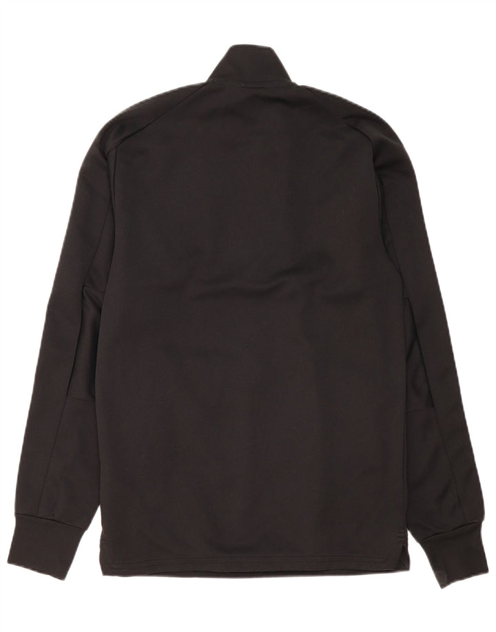 Мужской пуловер с воротником на молнии ADIDAS Climalite, спортивный костюм, топ XS, черный полиэстер