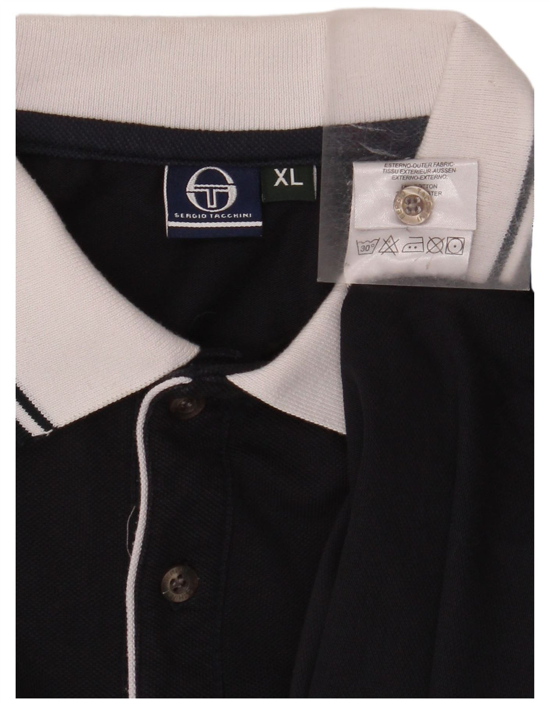 Мужская рубашка-поло SERGIO TACCHINI XL, темно-синяя, хлопок