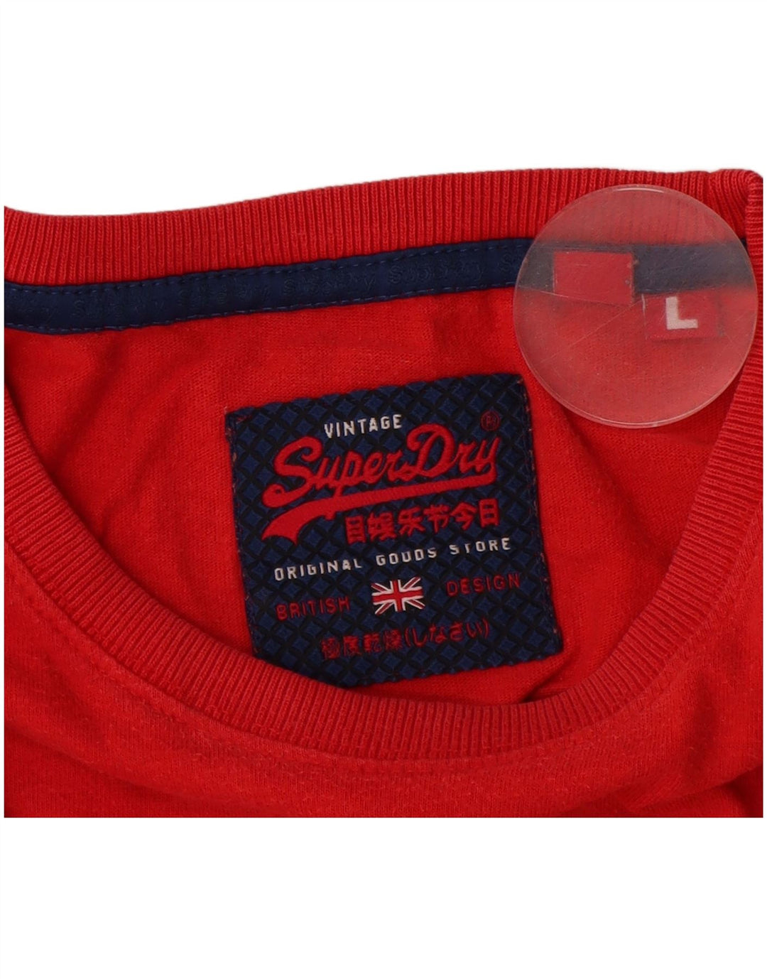 SUPERDRY Мужская футболка с рисунком, большой красный хлопок