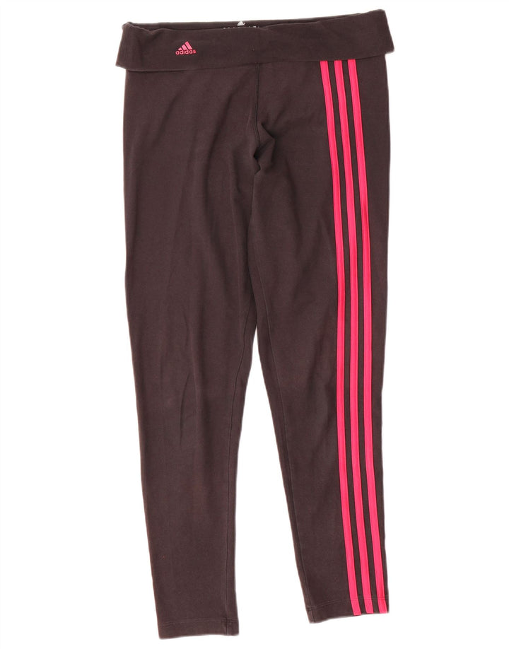 Женские леггинсы Adidas Climalite UK 12/14, средний черный полиэстер