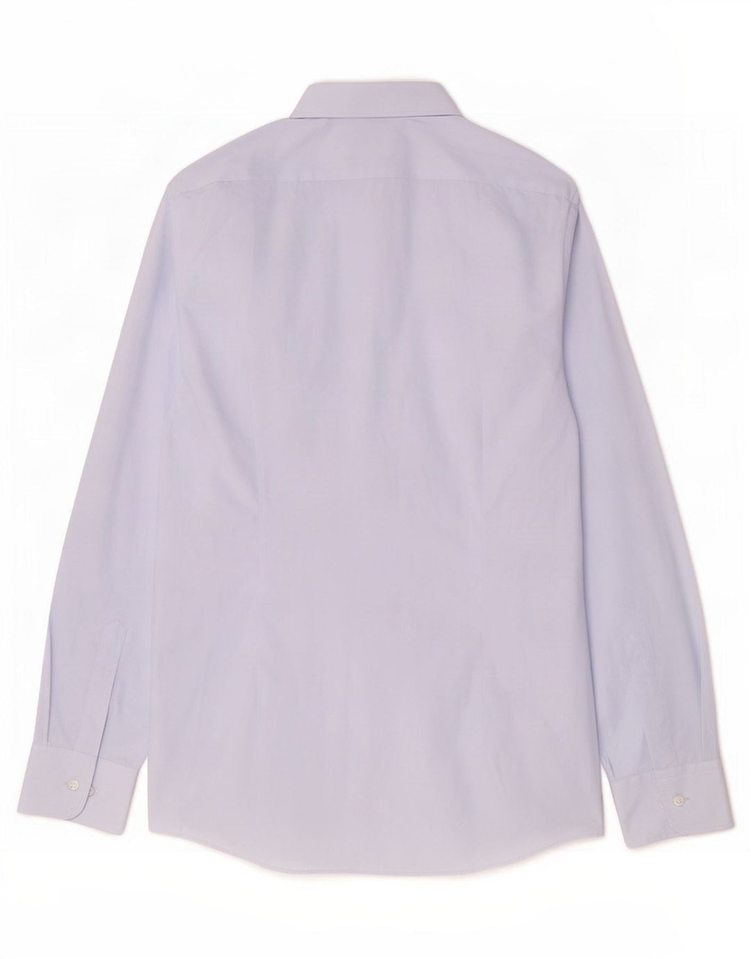 Мужская узкая рубашка Marks & Spencer UK 39/40 15 1/2 Средний синий полиэстер