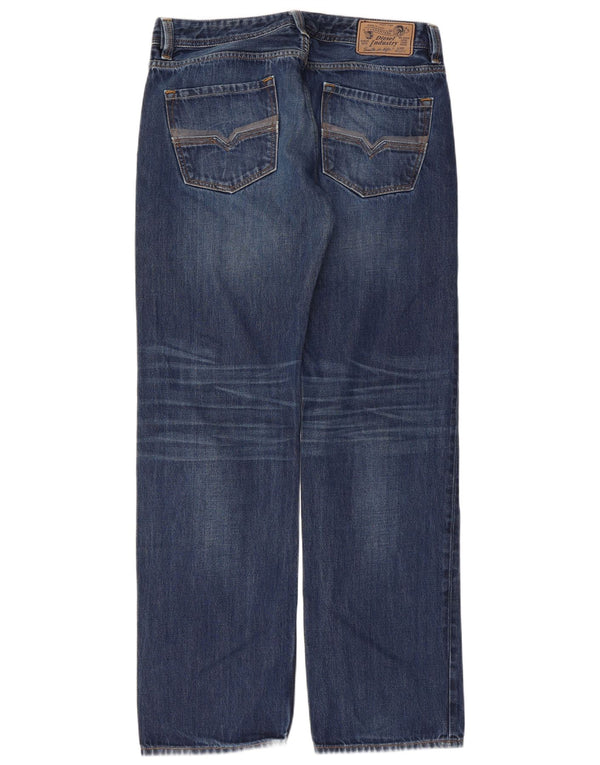 Мужские прямые джинсы DIESEL Larkee стандартного кроя W34 L32, синий хлопок